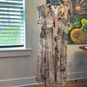 Anthropologie Dress in 12p floral and leopard